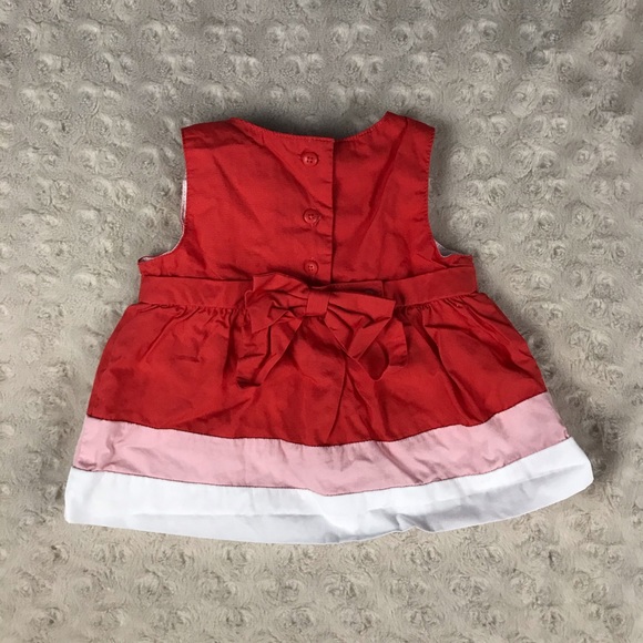 Janie and Jack Baby Girl Summer Top Coral White Colorblock Size 3-6 Months - Picture 5 of 5